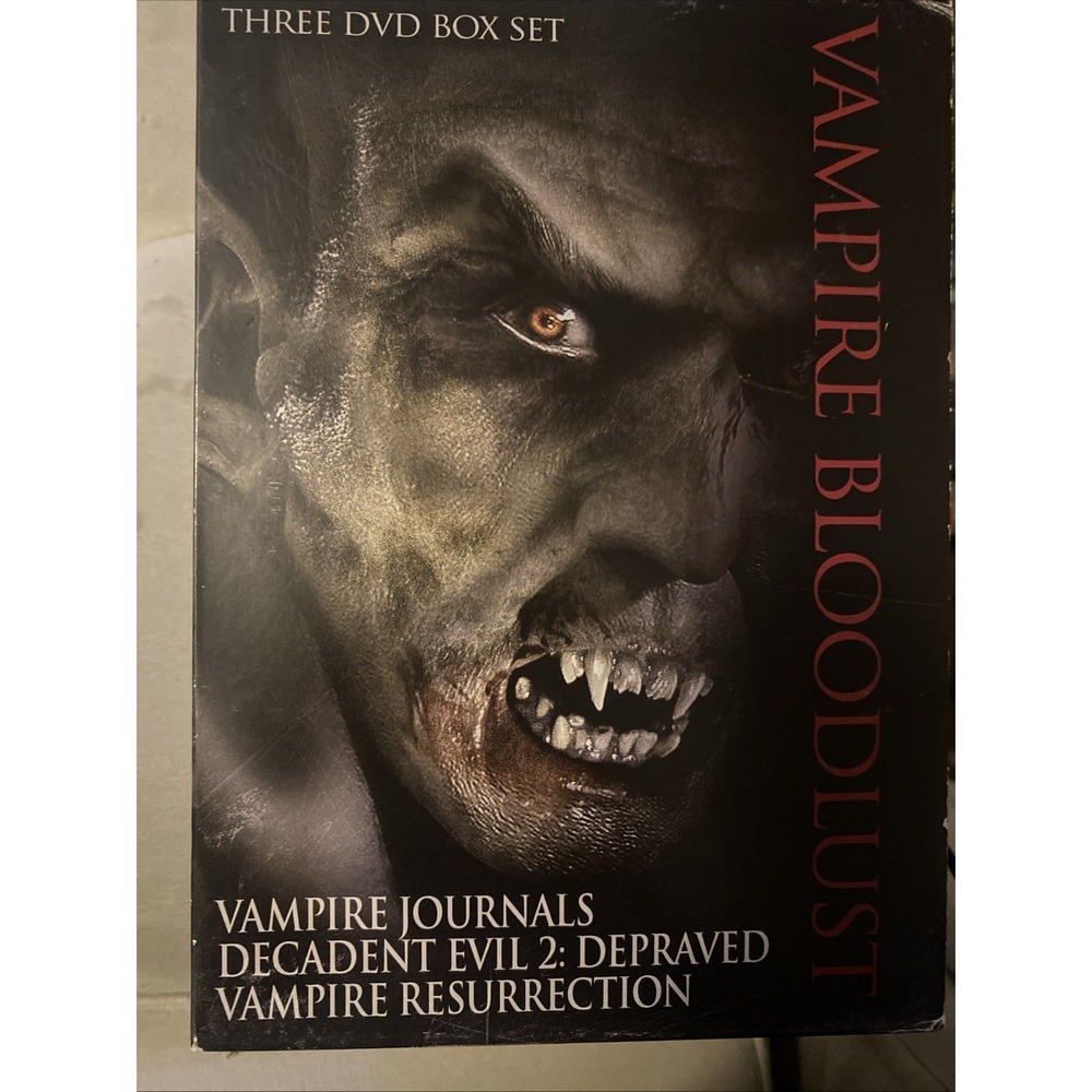 Vampire Bloodlust (3-DVD, 2013) Vampire Journals/Depraved/Vampire Resurrection